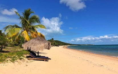 Playa del hotel Anantara en la costa oeste de la isla de Bazaruto.