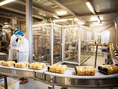 Interior de la fábrica de pasta Garofalo en Gragnano, Italia, propiedad del grupo Ebro Foods.
