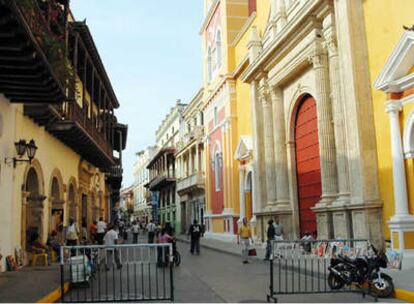 Calle peatonal de Cratagena de Indias, Colombia