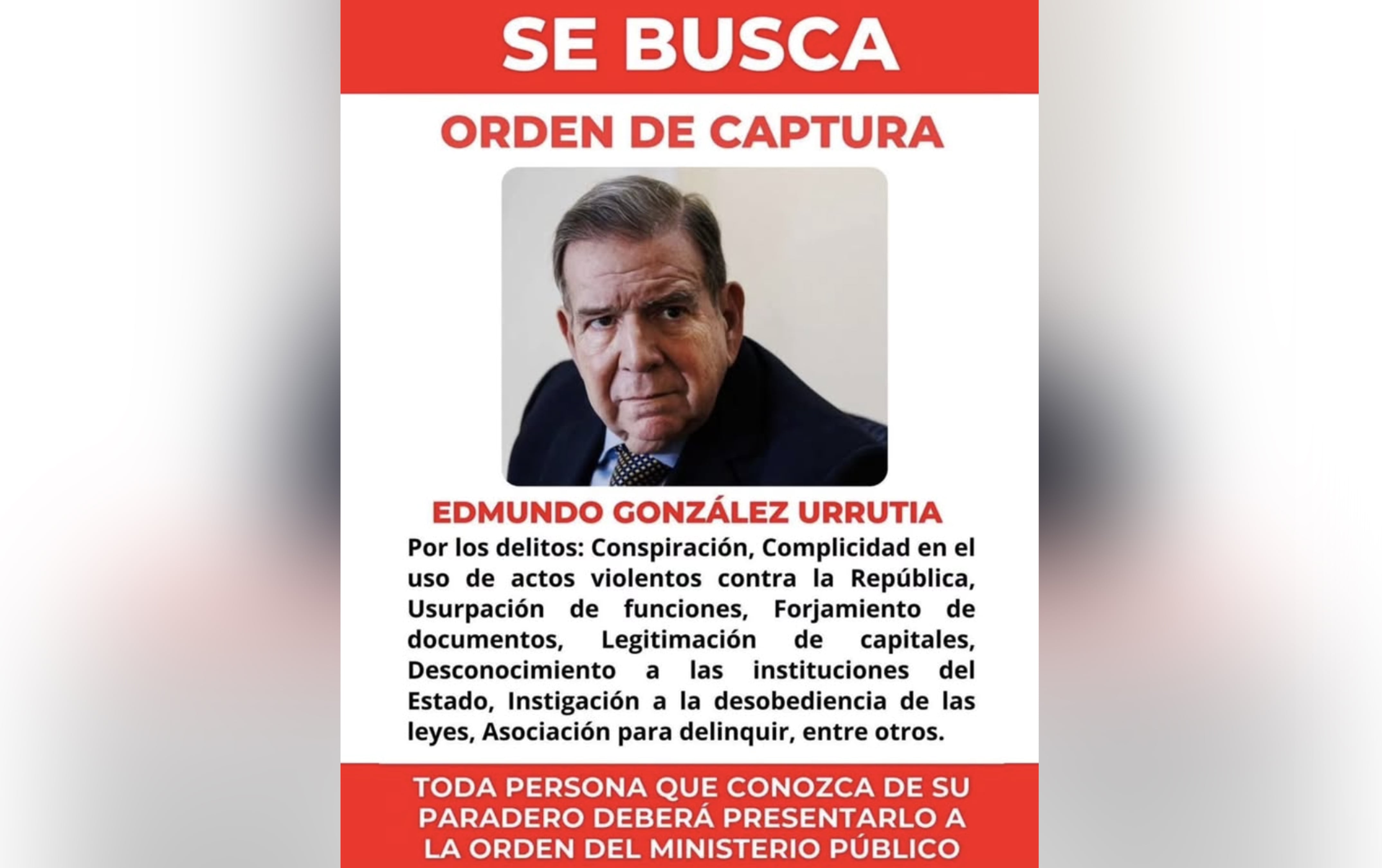 El chavismo ofrece una recompensa de 100.000 dólares por Edmundo González