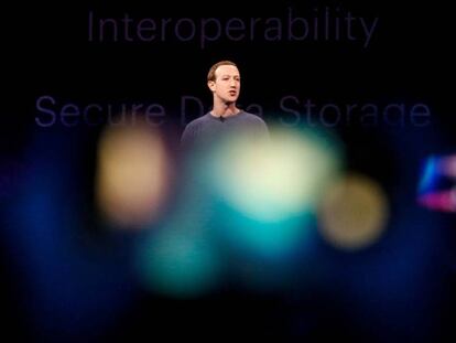 Mark Zuckerberg, presidente executivo do Facebook, na Conferência F8, em abril.