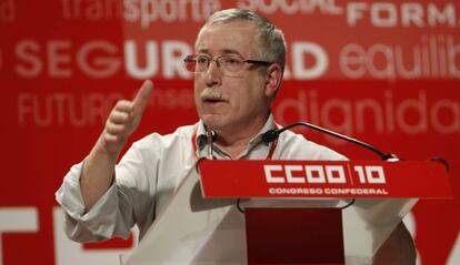 El secretario general de CCOO, Ignacio Fernández Toxo