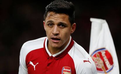 Alexis Sánchez, con el Arsenal.