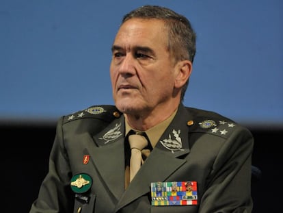 Então comandante do Exército, o general Eduardo Villas Bôas participa da abertura do seminário internacional sobre os 25 anos da AGU, em 2018.