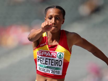 Ana Peleteiro, durante la competencia en los Europeos de Berlín. 