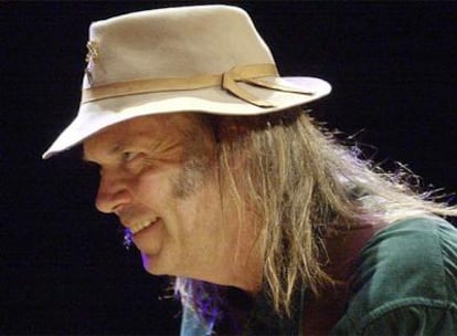 Neil Young, durante una actuación en Nueva York.