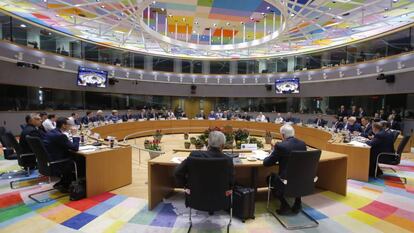 Reunión en Bruselas para abordar el acuerdo de salida de Reino Unido de la UE el pasado domingo. 
 