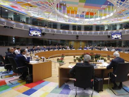 Reunión en Bruselas para abordar el acuerdo de salida de Reino Unido de la UE el pasado domingo. 
 