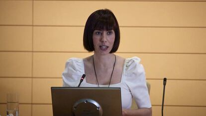 La ministra de Ciencia e Innovación, Diana Morant, durante una presentación en la sede del CDTI en julio pasado.