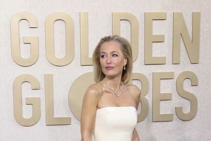 Gillian Anderson at the 81st Golden Globe Awards, at the Beverly Hilton Hotel.