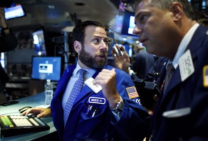 Operadores de Bolsa en Wall Street