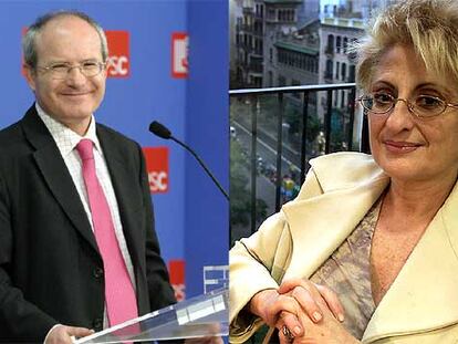 El ministro de Industria, José Montilla, y la presidenta de la CNE, Maite Costa.