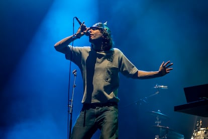 Álvaro Rivas, cantante de Alcalá Norte, anoche en Tomavistas.