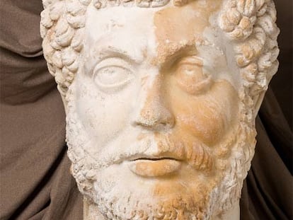 La escultura de mármol de Marco Aurelio encontrada en el yacimiento de Sagalassos.