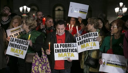 Manifestación contra la pobreza energética.