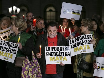 Manifestación contra la pobreza energética.