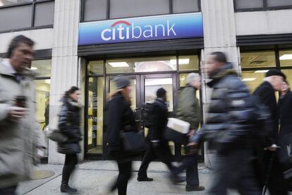 Sucursal del banco Citigroup en Manhattan