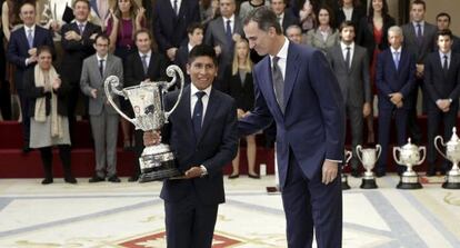 Quintana tras recibir el premio nacional del deporte.