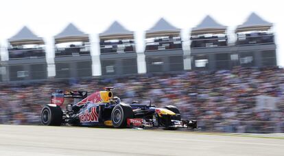 Sebastian Vettel durante la carrera.