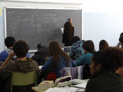 Alumnos de bachillerato de un instituto público.