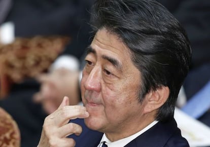 Shinzo Abe, este jueves en una sesi&oacute;n parlamentaria en Tokio. 