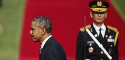 Obama, em sua vista à Coreia do Sul nesta sexta-feira.