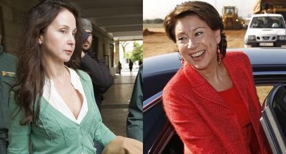 Mercedes Alaya, a la izquierda, y Magdalena Álvarez.