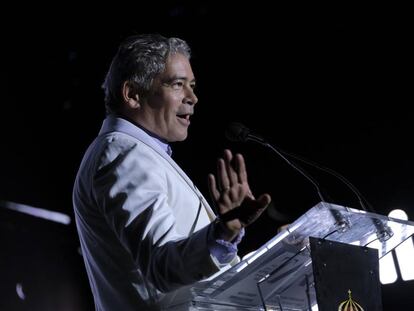 Boris Izaguirre durante los premios Alan Turing Awards en Arona (Tenerife).