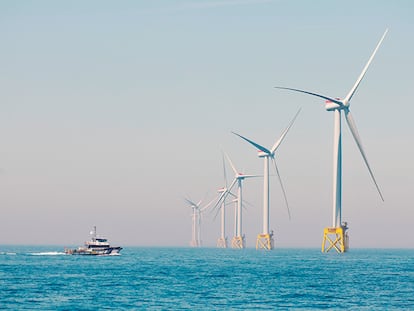 Una instalación eólica marina de Iberdrola, en una fotografía facilitada por la compañía.