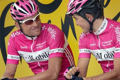 Ullrich y Sevilla conversan el da anterior al inicio del pasado Tour.