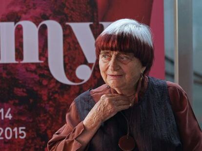 Agn&egrave;s Varda, durante su estancia en Barcelona.