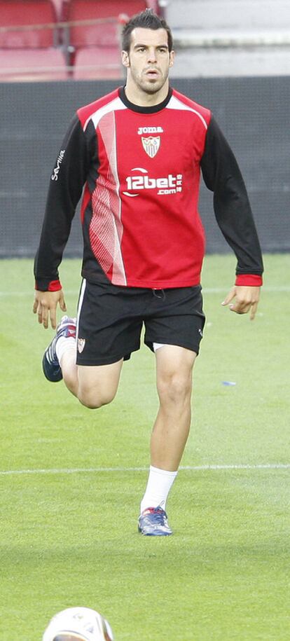 Negredo, ayer en Barcelona.