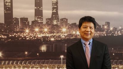 Guo Ping, en las oficinas centrales de Huawei, en Madrid.