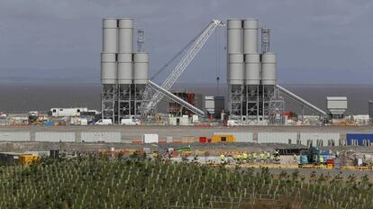 Trabajos en la central de Hinkley.