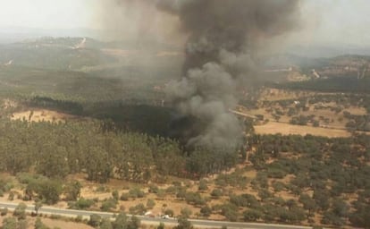 Incendio en Zalamea La Real.