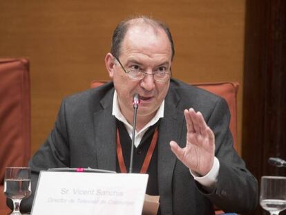 El nou director de TV3, Vicent Sanchis, al Parlament.