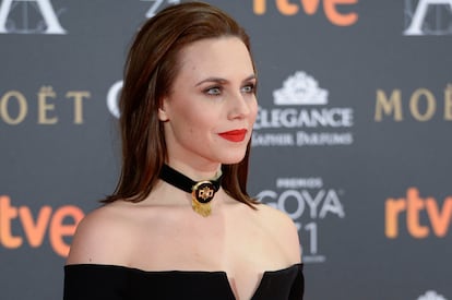 Aura Garrido en la pasada gala de los Goya.