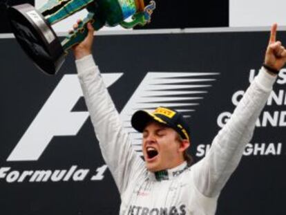 Nico Rosberg celebra el triunfo