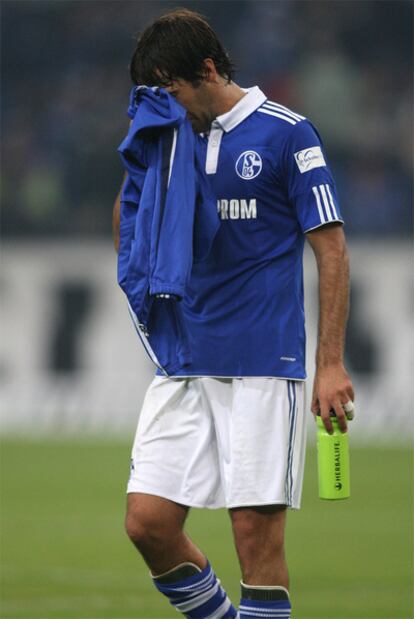 Raúl, tras el partido ante el Stuttgart.