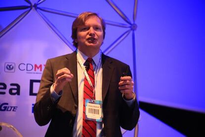 Jim Messina, en su conferencia en la Ciudad de México.