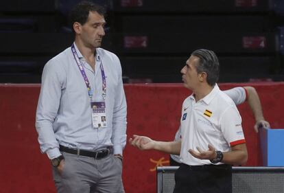 Jorge Garbajosa y Sergio Scariolo, en el pasado Eurobasket