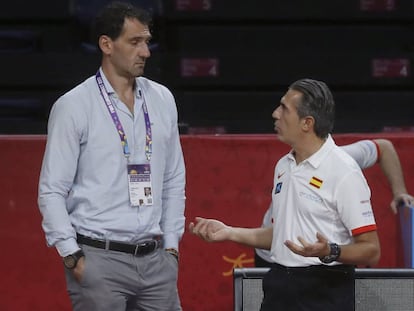 Jorge Garbajosa y Sergio Scariolo, en el pasado Eurobasket