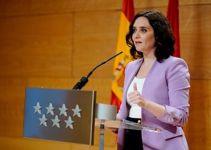 La presidenta de la Comunidad de Madrid, Isabel Díaz Ayuso. EP