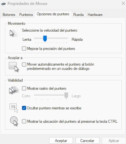 Gestión del ratón en Windows 11