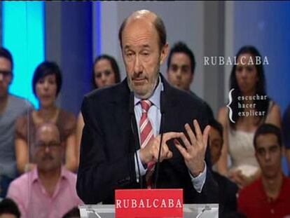 Primer discurso de Rubalcaba como candidato socialista a las elecciones generales