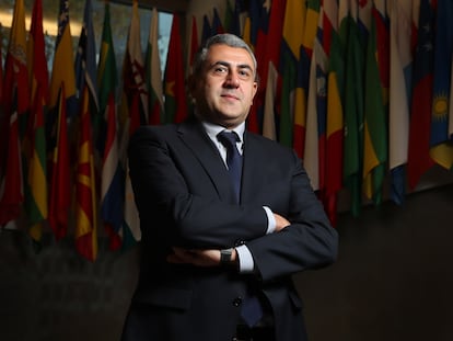 Zurab Pololikashvili, en la sede madrileña de la OMT, el día 23.