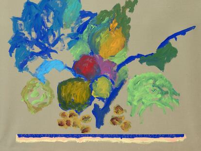 Cesta de frutas de Caravaggio. Acrílico sobre lienzo. Año: 2016 .100 x 100 cm.  
