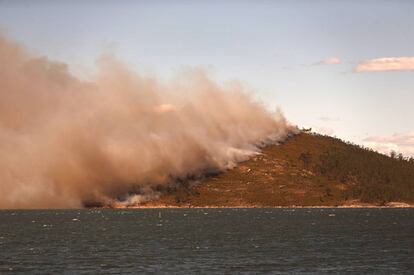 Incendio forestal de Rianxo.