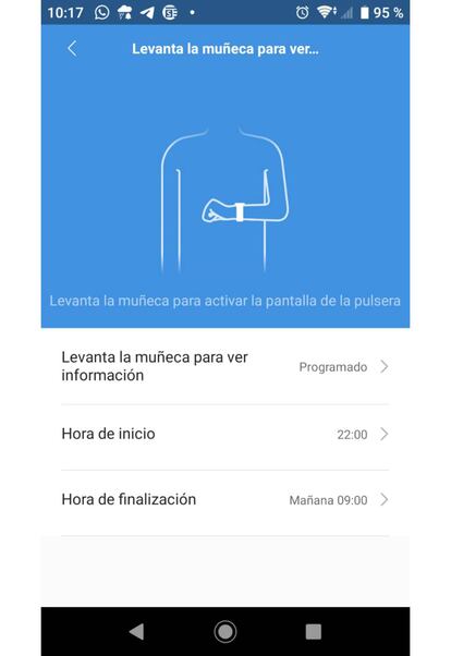 Programar función de levantar muñeca en Xiaomi Amazfit.