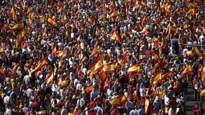 Manifesta&ccedil;&atilde;o em prol da unidade da Espanha